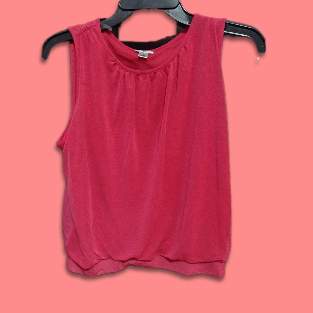 💥 BOGO 50%🔥WORTHINGTON size Large Sleeveless Pink Blouse Career Blouse